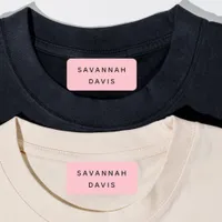 Pink name girl labels