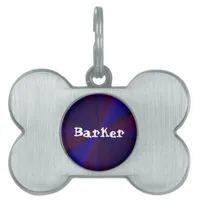 Circular Gradient Patchwork Blue to Purple Pet ID Tag