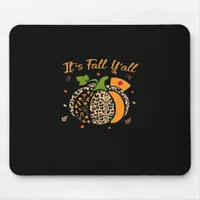 It’s Fall Y’all Pumpkin Leopard Nurse Halloween  Mouse Pad