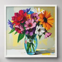 Pretty Floral Vase Peel And Stick Photo Tile