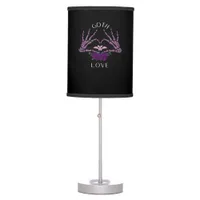 Embrace Goth Skeleton Heart Artistic Style Table Lamp