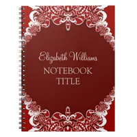 Deep Red Tribal Batik Notebook