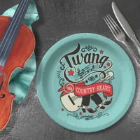 Country Twang Red/Black ID464 Paper Plates