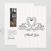 Lakeside Swan Camp Bachelorette Weekend Photo Thank You Card