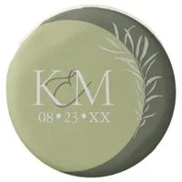 Color Tones Wedding Initials Green ID901 Chocolate Covered Oreo