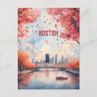 Travel to Boston USA Postcard