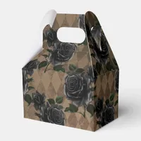 Antique Gothic Black Roses Favor Boxes
