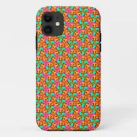 Neon Orange Pink & Green  Pattern iPhone 5 Case