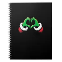 Funny Heart Hands Christmas Minimal Festive Style Notebook