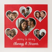 Romantic Six Photo Template  Jigsaw Puzzle