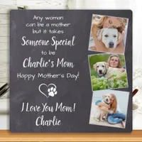 Sweet Dog Mom Personalized Pet Photo Mother's Day  Plaque