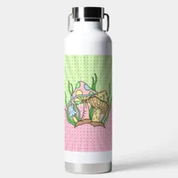 Retro Pop Art Mushrooms Water Bottle