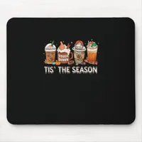 Tis The Season Football Pumpkin Spice Halloween Fa Mouse Pad