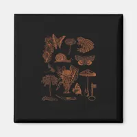 Botanical Art, Frog Fungi Goblincore Aesthetic Cot Magnet