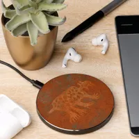 Southwest Canyons Bobcat Petroglyph Design Wireless Charger