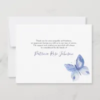 Butterfly Funeral Thank You Note Card