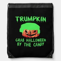 Trumpkin Make Halloween Great Again Grab Em' By Th Drawstring Bag