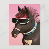 Cool Horse in Sunglasses Postcard