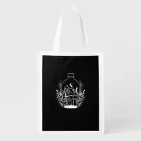 Cottagecore Aesthetic Bottle Mushroom House Fairy  Grocery Bag
