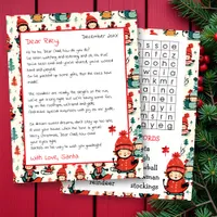 Cute Personalized Letter from Santa | Word Search