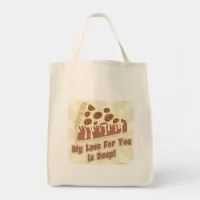 Pizza Love Deep Dish Funny Romantic Food Slogan Tote Bag