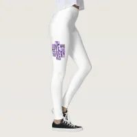 I Will Love Who I Love Purple Leggings