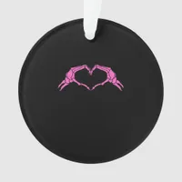 Skeleton Hands Heart Sign Retro Halloween Ornament