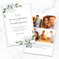 Wedding Invitation | Eucalyptus QR Code Photo