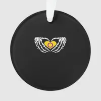 Intersex Pride Skeleton Halloween Goth Heart Class Ornament