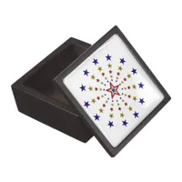 Pattern of Patriotic Stars Gift Box