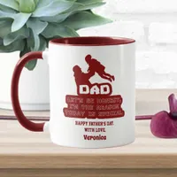 Funny Father's Day Personalized Maroon Mug