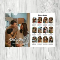  What a Year Modern Family Photo Collage Christmas Holiday Card