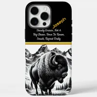 Buffalo at Twilight by the Mountains iPhone 16 Pro Max Case