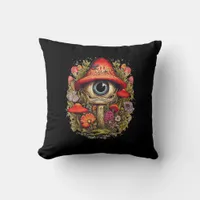 Cottagecore Aesthetic Mushroom Goblincore Design Throw Pillow