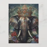 Elephant in a Crown Postcard