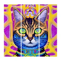 AI Generated Artsy Mystical Spiritual Cat Triptych