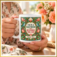 VINTAGE BOTANICAL FUNNY GRUMPY SARCASTIC QUOTE COFFEE MUG