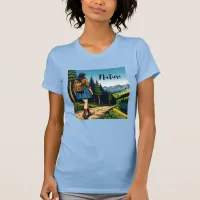 Nature | Women Hiking down a Trail T-Shirt