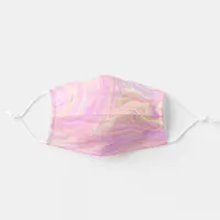 *~* Pastel Swirls Pink Violet Peach Rainbow Adult Cloth Face Mask