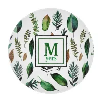 Green Foliage Botanical Nature Personalized Cutting Board