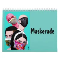 Maskerade - Masquerade - Face Mask Art Collage Calendar