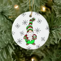 Gnome is Where the Coffee is | Cute Christmas Ceramic Ornament