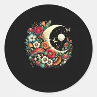 Aesthetic Goblincore Cottagecore Mushroom Funny Ar Classic Round Sticker