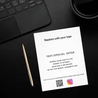 Business logo qr code instagram promotion flyer