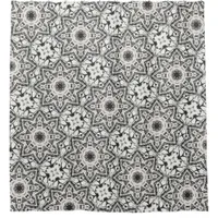 Unique Black and White Pattern Shower Curtain