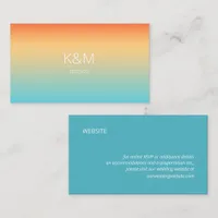 Mood Gradient Wedding Website Tropical Sky ID741 Enclosure Card