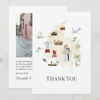 Colombia Destination Wedding Photo Thank You Card