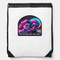 Till Death Do Us Part Sloth and Soulmate Theme Drawstring Bag