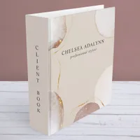Abstract Watercolor Glittering Luxury Elegant Gold 3 Ring Binder