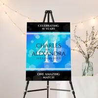 Elegant 41st Blue Topaz Wedding Anniversary Foam Board